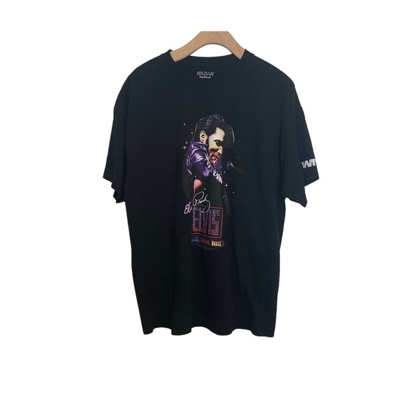 Elvis Presley T-shirt Size XL Black Shake Rattling Reels Shirt Short Sleeve - Picture 15 of 15